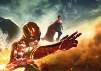 The Flash – Flash, Batman a Supergirl v akci – jedlý papír na hranatý dort
