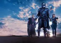 Star Wars – Mandalorian a Grogu s přáteli – jedlý papír na hranatý dort