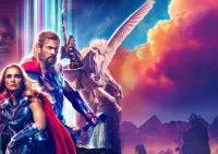 Thor – Láska a hrom s Mighty Thor a Valkýrou – jedlý papír na hranatý dort