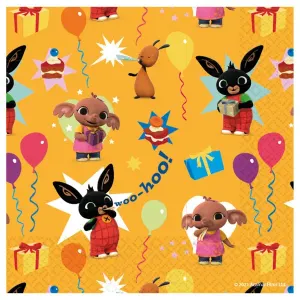 Papírové ubrousky Králíček Bing žluté 33 × 33 cm 16 ks – Amscan