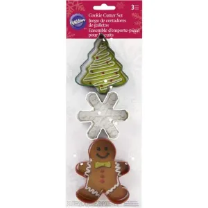 Vykrajovátka Stromeček, vločka a perníček 7,5–9 cm, 3 ks – Wilton