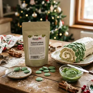 Zelená poleva s pistáciovou příchutí 250 g – SweetArt