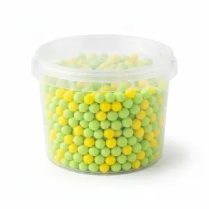 Cukrové perly žluté a světle zelené 5 mm 40 g – SweetArt