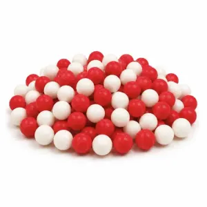 Cukrové perly červené a bílé 7 mm 40 g – SweetArt