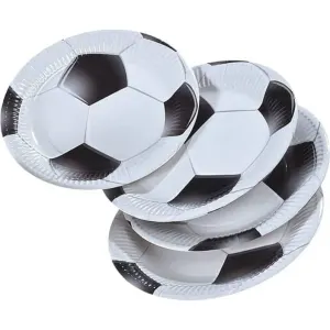 Papírové tácky s motivem fotbal 23 cm, 8 ks