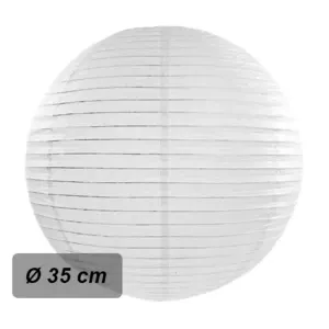 Papírový lampion kulatý bílý 35 cm – Party Deco