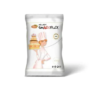 Potahovací a modelovací hmota bílá mandlová 250 g – Smartflex