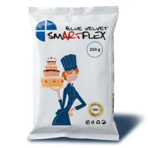 Potahovací a modelovací hmota modrá vanilková 250 g – Smartflex
