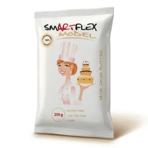 Modelovací hmota s kakaovým máslem bílá 250 g – Smartflex