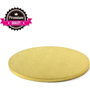 Podložka pod dort zlatá kruhová 30 cm, síla 1,2 cm – Decora