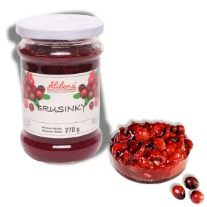 Brusinky zavařené 270 g – Alibona