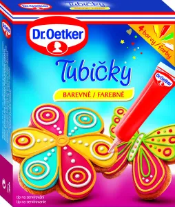 Tubičky na zdobení barevné 4 barvy 76 g – Dr. Oetker
