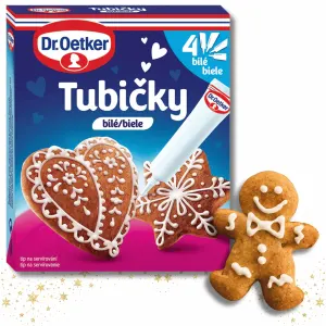 Tubičky na zdobení bílé 76 g (4 ks) – Dr. Oetker