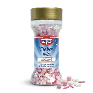 Cukrové zdobení Dekor mix růžový perleťový 50 g – Dr. Oetker