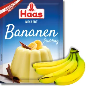 Dezertní puding s příchutí Banán 37 g – HAAS