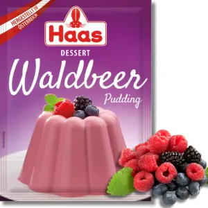 Puding s příchutí lesních plodů 37 g – HAAS