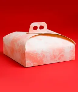 Krabice na dort PREMIUM LUX s růžovým dekorem 38 cm
