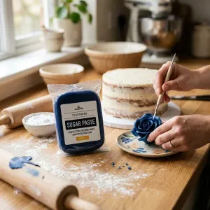 Fondán na dort tmavě modrý vanilkový 250 g – SweetArt