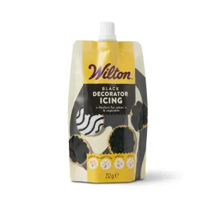 Černá zdobící poleva se 4 špičkami 212 g – Wilton