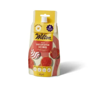Červená zdobící poleva se 4 tryskami 212 g – Wilton
