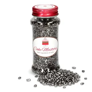 Cukrářské zdobení stříbrné kamínky 80 g – Cake Masters
