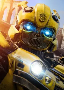 Transformers – robot Bumblebee ve městě – jedlý papír na hranatý dort