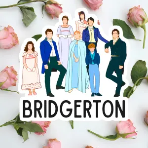 Bridgerton – rodina Bridgertonových s nápisem – jedlý obrázek na dort