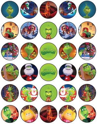 Grinch Mix Cupcakes – jedlý papír na cupcakes
