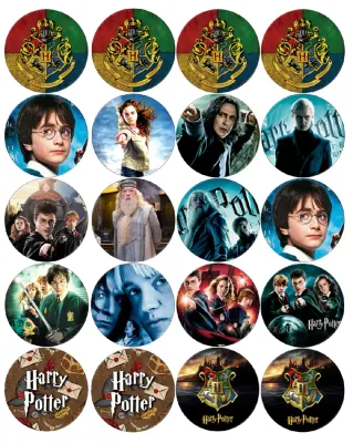 Harry Potter Cupcakes Mix – kolečka s postavami – jedlý papír na cupcakes