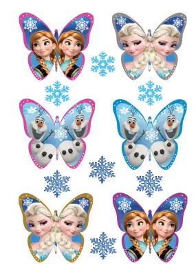 Frozen Motýlci – jedlý papír na hranatý dort