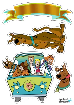 Scooby Doo – jedlý papír na hranatý dort