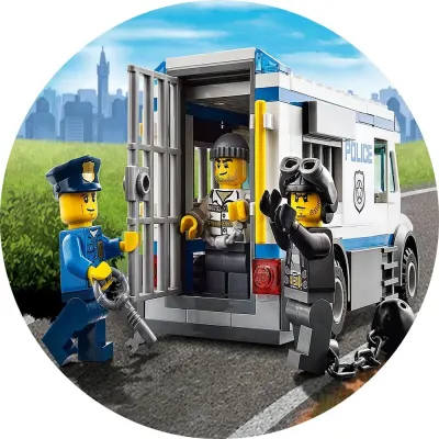 Lego – Policie – jedlý obrázek na dort