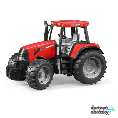 Traktor – červený model na bílém – jedlý obrázek na dort