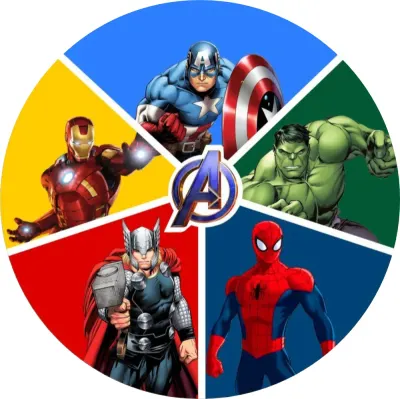 Avengers – hrdinové v dílcích – jedlý obrázek na dort