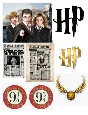 Harry Potter – Denní Věštec – jedlý papír na hranatý dort
