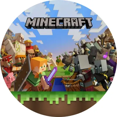 Minecraft – Alex a horda mobů – jedlý obrázek na dort