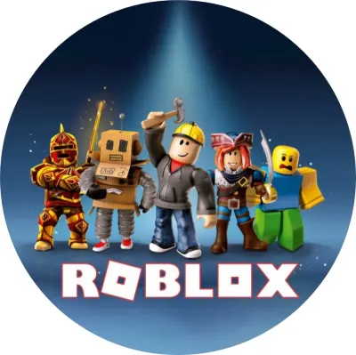 Roblox – postavy pod reflektorem – jedlý obrázek na dort