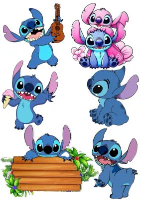 Lilo & Stitch mix formát – jedlý papír na hranatý dort