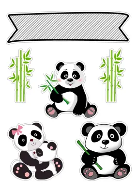 Panda – jedlý papír na hranatý dort