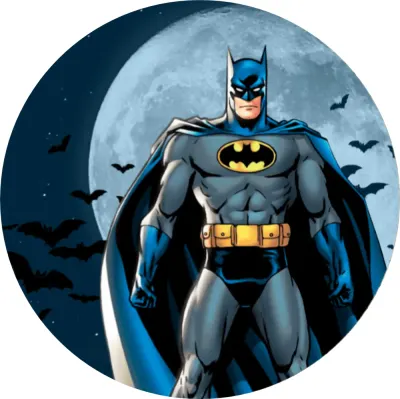 Batman – pod měsícem – jedlý obrázek na dort