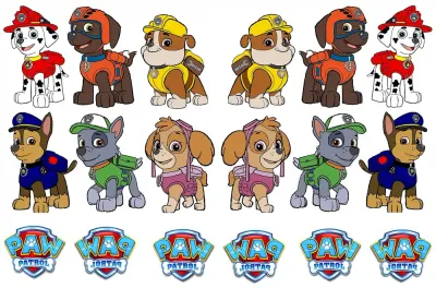 Postavičky Paw Patrol – jedlé obrázky na zápichy
