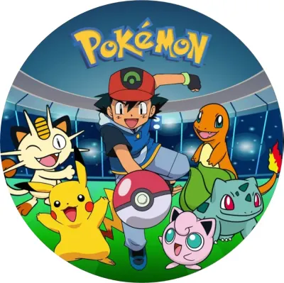 Pokémon – Ash na stadionu – jedlý obrázek na dort