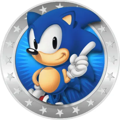 Sonic – ve stříbrném rámečku – jedlý obrázek na dort