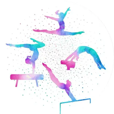 Gymnastka – jedlý obrázek na dort