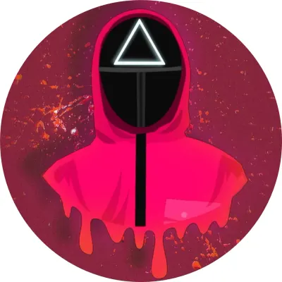 Hra na Oliheň – Squid Game – strážce v růžovém – jedlý obrázek na dort
