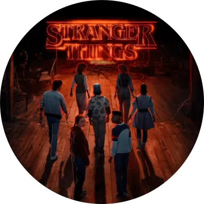 Stranger Things – parta jde do tmy – jedlý obrázek na dort