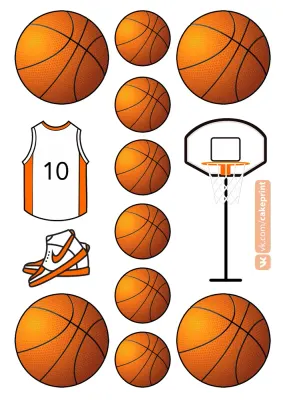 Basketbal – jedlý papír na hranatý dort