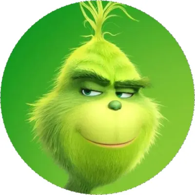 Vánoční jedlý papír na dort, perníčky a cupcakes: Grinch – jedlý papír na cupcakes