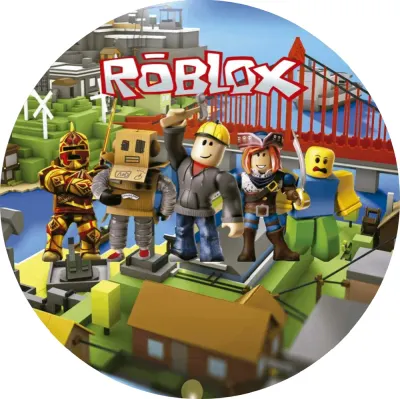 Roblox – parta u mostu – jedlý obrázek na dort