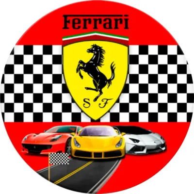 Ferrari – Sporťáky – jedlý obrázek na dort